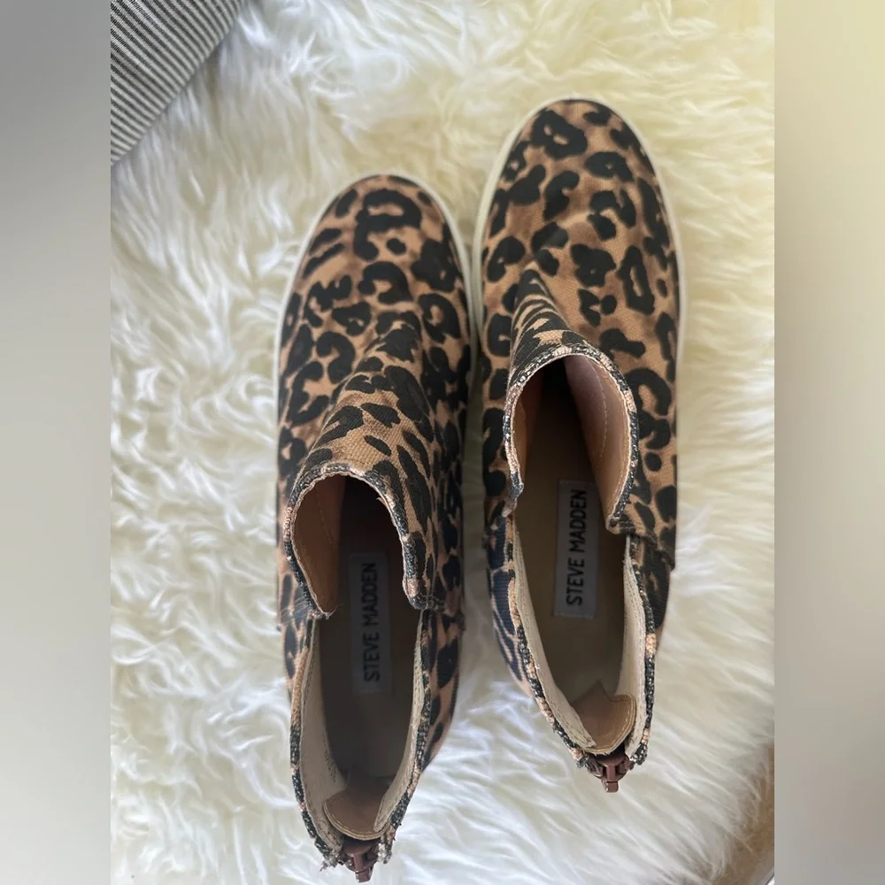 Steve Madden NWOT leopard ankle boots, size 8.5 - Picture 5 of 10